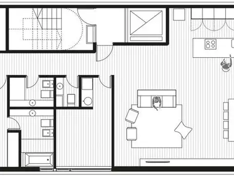 Departamento 4 ambientes con 2 baños