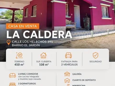 CASA EN VENTA EN LA CALDERA