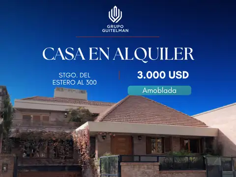 Casa en alquiler c/ cochera en Stgo. del Estero 330, Salta