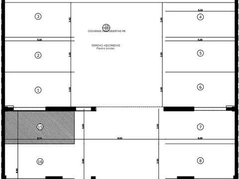 Venta cochera en pozo 12,5m² descubierta 