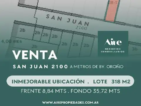 Venta Terreno en Centro de Rosario