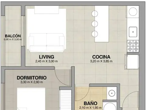 OPORTUNIDAD   EN VENTA DPTO 2 AMBIENTES CON COCHERA CUBIERTA - MUÑIZ