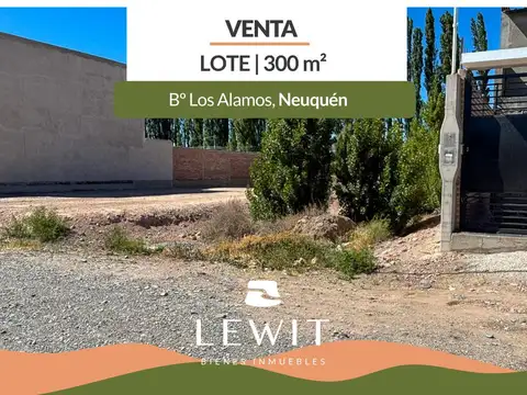 Venta terreno | lote de 300 m² | Loteo los Alamos | Bejarano al 1700 | Neuquén