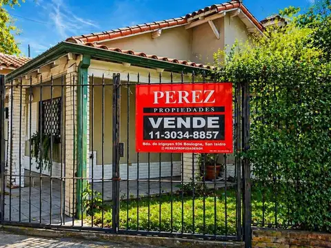 Casa en lote propio con jardín en boulogne