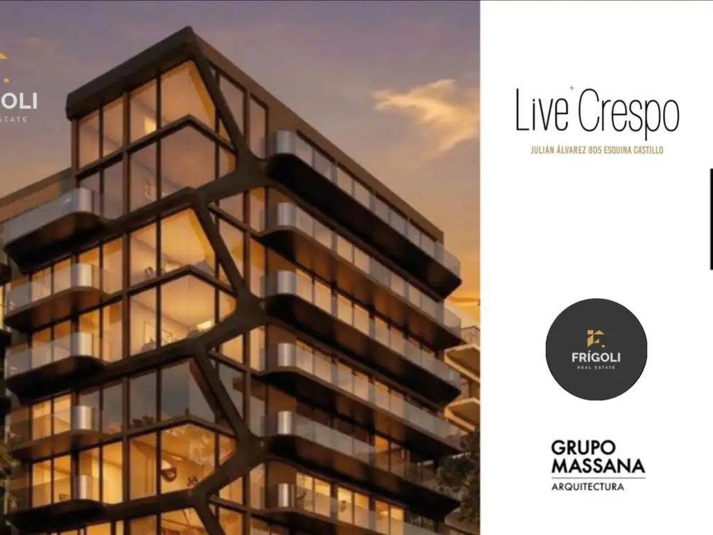 Live Crespo  Julián Álvarez 805 de  1, 2 y 3 Dormitorios