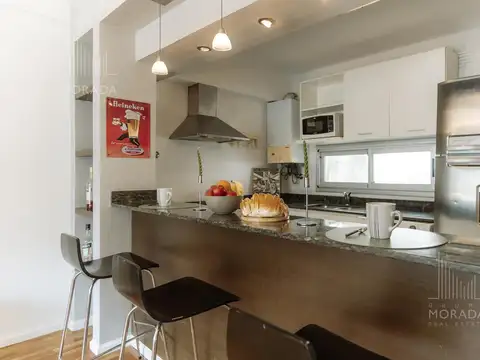 Departamento en un piso alto, con pileta y balcón , en Palermo Hollywood