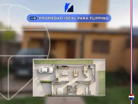 Casa 3 ambientes con 1 baño