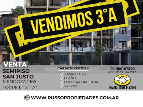 Venta Semipiso 2 Ambientes San Justo