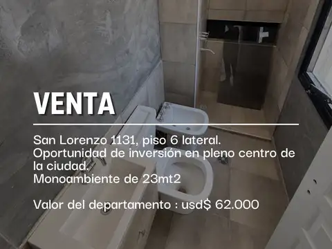 Departamento en Venta de Monoambiente