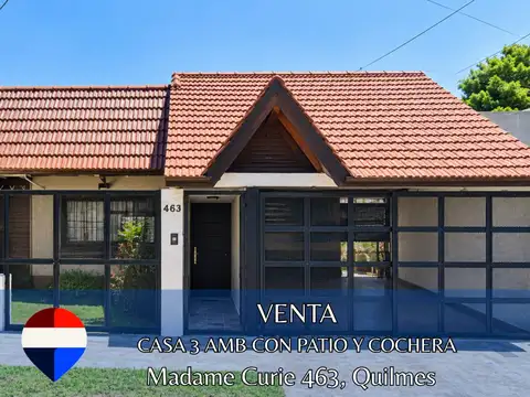 CASA 3 AMB CON PATIO Y COCHERA QUILMES OESTE