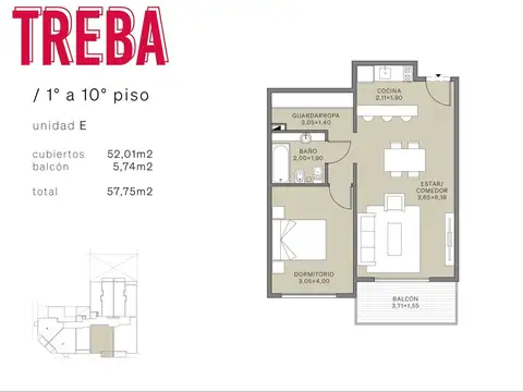 Departamento en Venta en Monserrat, USD 133.449