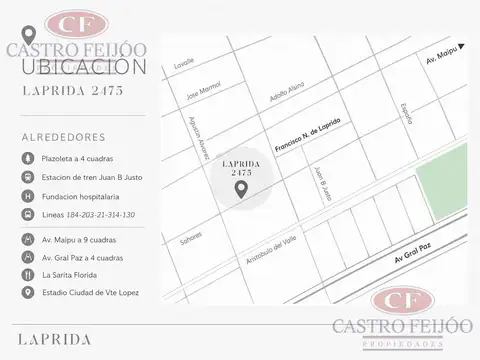 Departamento en Venta en Florida Belgrano/Oeste, USD 198.750