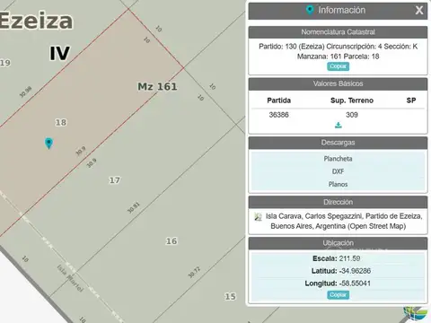 Terreno en Venta en Canning, USD 10.000