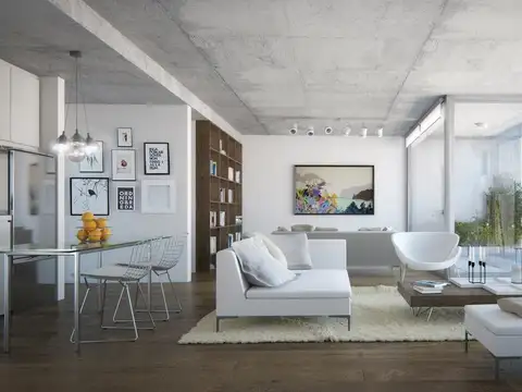 Departamento 2 ambientes con 2 baños