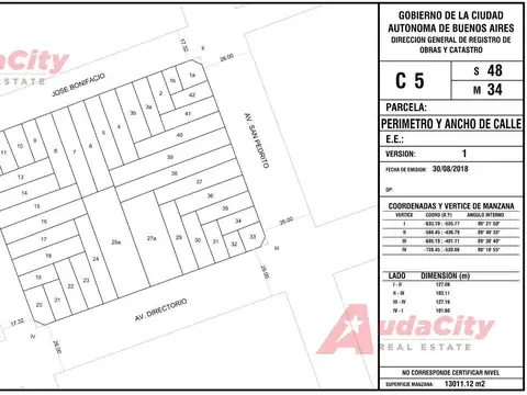 Terreno en Venta de 840,0 m2