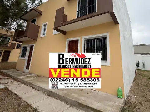 Venta Duplex De 3 Ambientes En Mar Del Tuyu Calle 67 Entre 5 Y 6