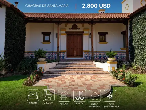 Casa en ALQUILER en Chacras de Santa María, San Lorenzo Chico