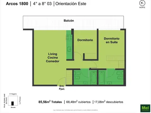 Departamento en Venta de 2 dormitorios