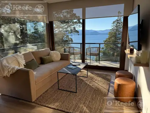 Departamento 3 ambientes en venta con Vista al lago en  Barrancas de Melipal, Bariloche.