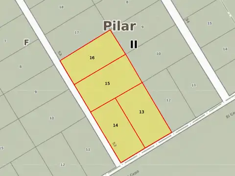 4 terrenos en venta total 20.022m2 a metros del Parque Industrial de Pilar - Fatima, Pilar