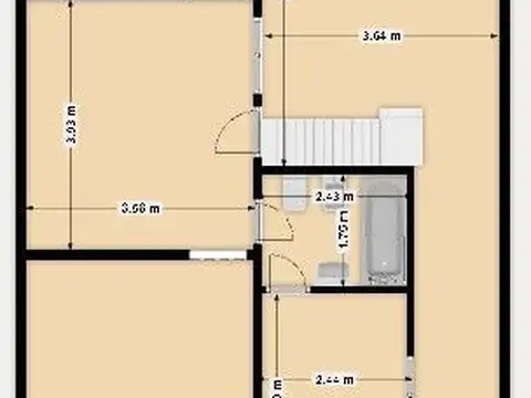 Casa 4 ambientes con 1 baño