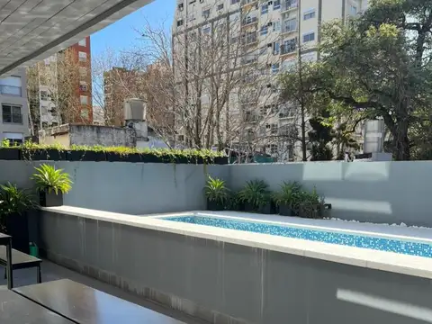 Departamento 1 Ambiente con balcón Pileta y Gimnasio Seguridad 24hs