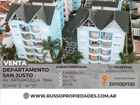 Venta Departamento 3 ambientes San Justo