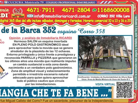 MANGIA CHE TE FA BENE... salon esquina en POLO GASTRONOMICO 