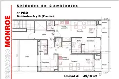 Monroe 4443/7 de 36 Unidades en Villa Urquiza