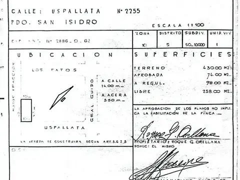 Terreno en Venta en Beccar, USD 254.000