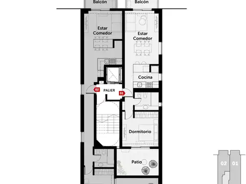 San Luis 2500, Piso 01