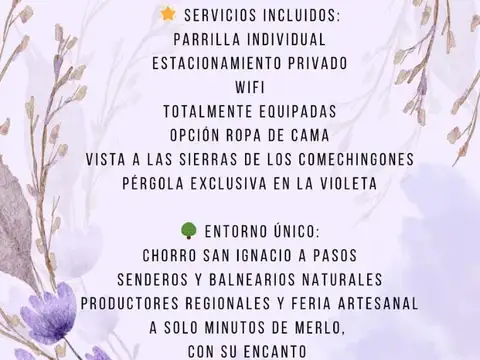 Casa en Alquiler Temporal de 1 dormitorio