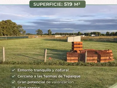 Terreno en venta tapalque zona termas 