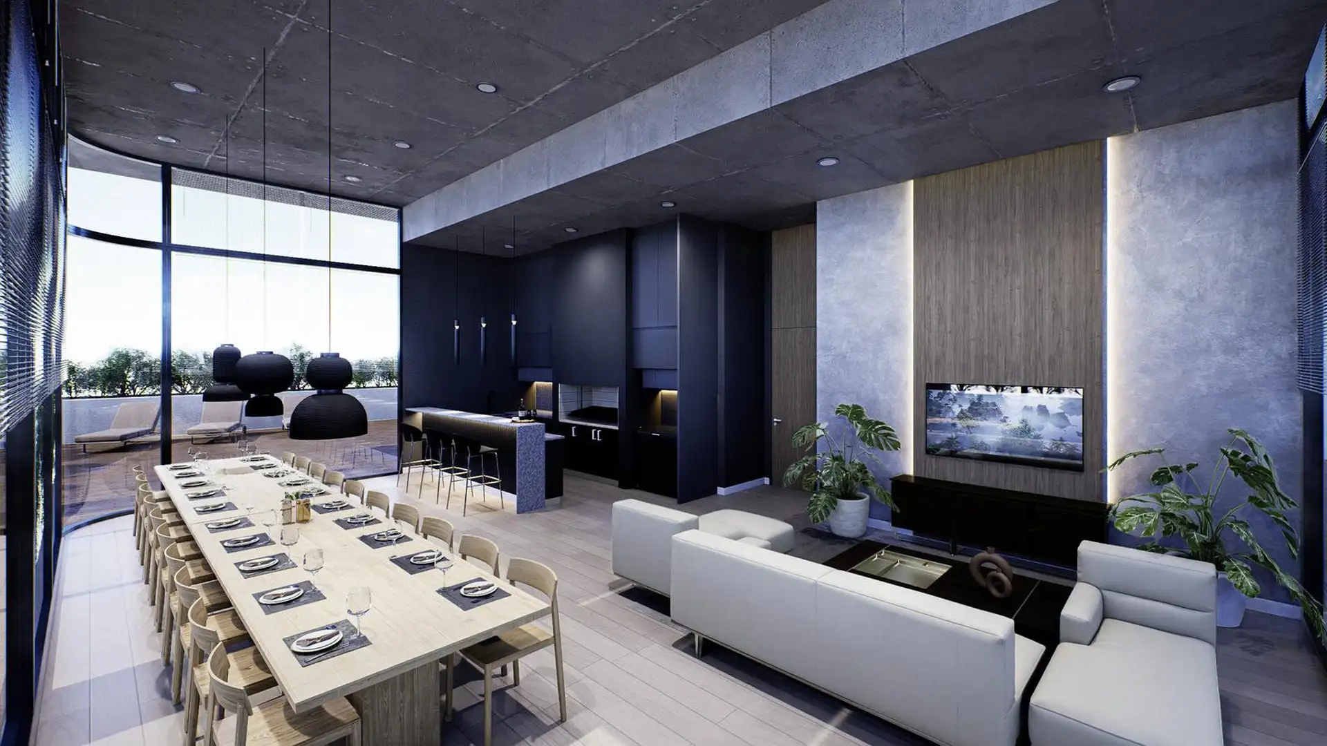Depto 2 amb, 53m² con amenities y vistas panorámicas — Playa Grande