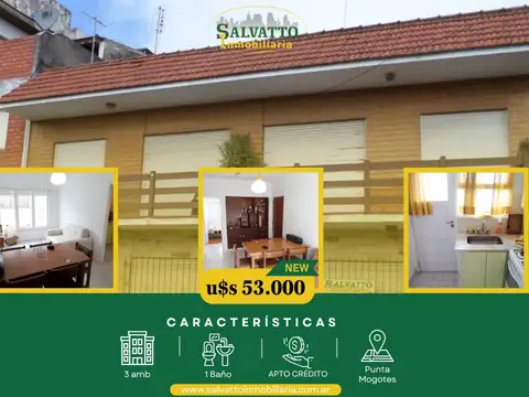 Departamento 3 ambientes a 3 cuadras del mar en Punta Mogotes