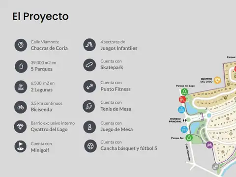 Lote en Venta Chacras de Coria - Parque isla en Proyecto Qvattro Viamonte - Mendoza