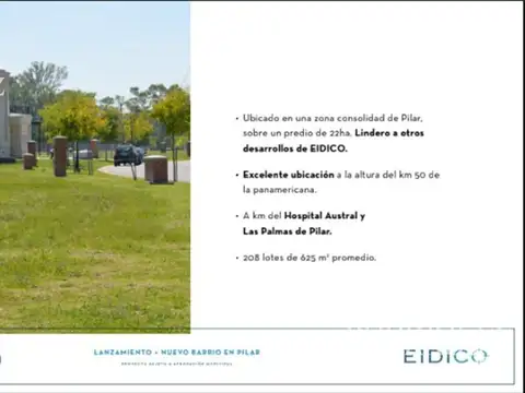 Terreno en Venta en Pilar, USD 60.000