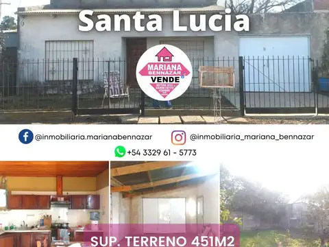 CASA EN VENTA - SANTA LUCIA 