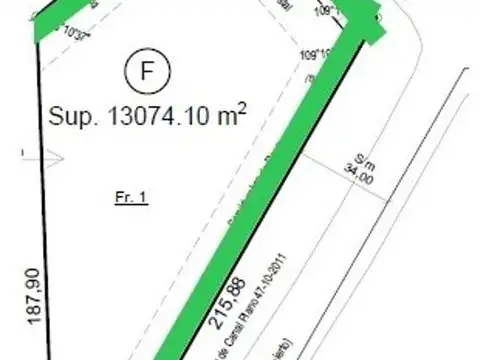 Terreno en Venta de 13074,0 m2