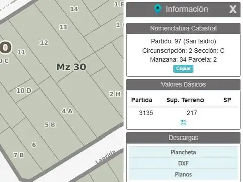 Terreno en Venta 17  mts Frente