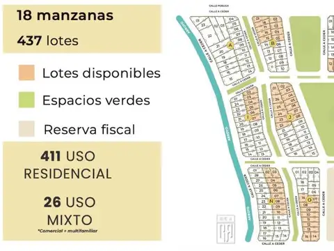 Terreno en Venta 11  mts Frente
