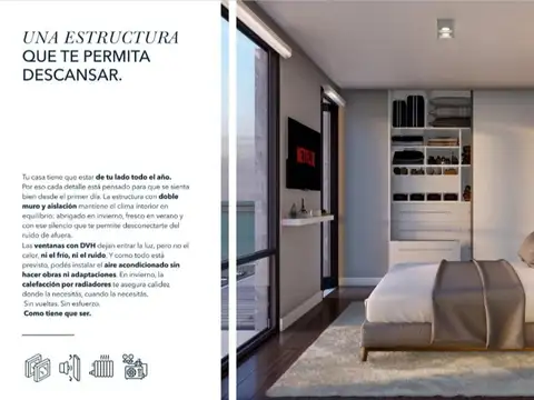 Departamento 3 ambientes con 2 baños