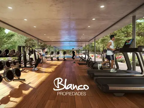 Departamento 2 ambientes con 2 baños