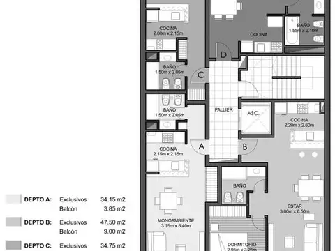 Departamento en Venta en Centro, USD 63.000