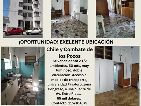 DEPARTAMENTO EN LA CALLE CHILE (A DOS CUADRAS DE FAVALORO)