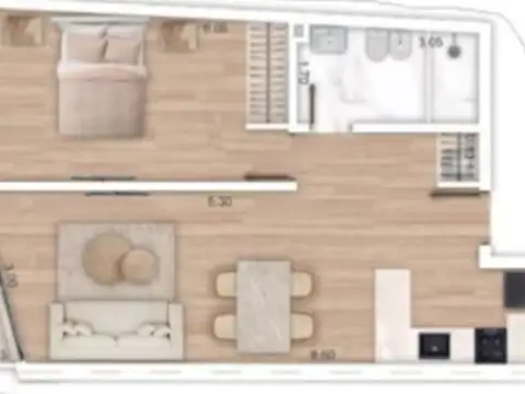 Departamento en Venta en Pocitos , USD 200.000