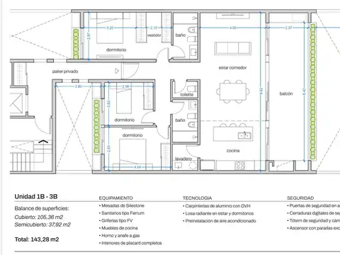 Departamento en Venta con 2 cocheras