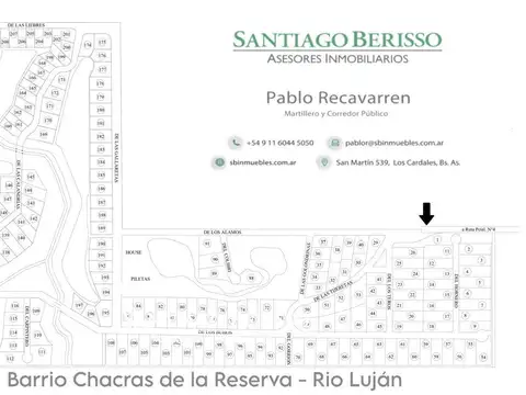 Terreno EN VENTA CHACRAS DE LA RESERVA DE RIO LUJAN - LOS CARDALES