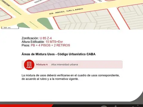 Terreno en Venta en Villa Crespo, USD 299.000