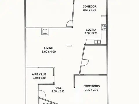 Depto Tipo Casa 7 ambientes con 3 baños